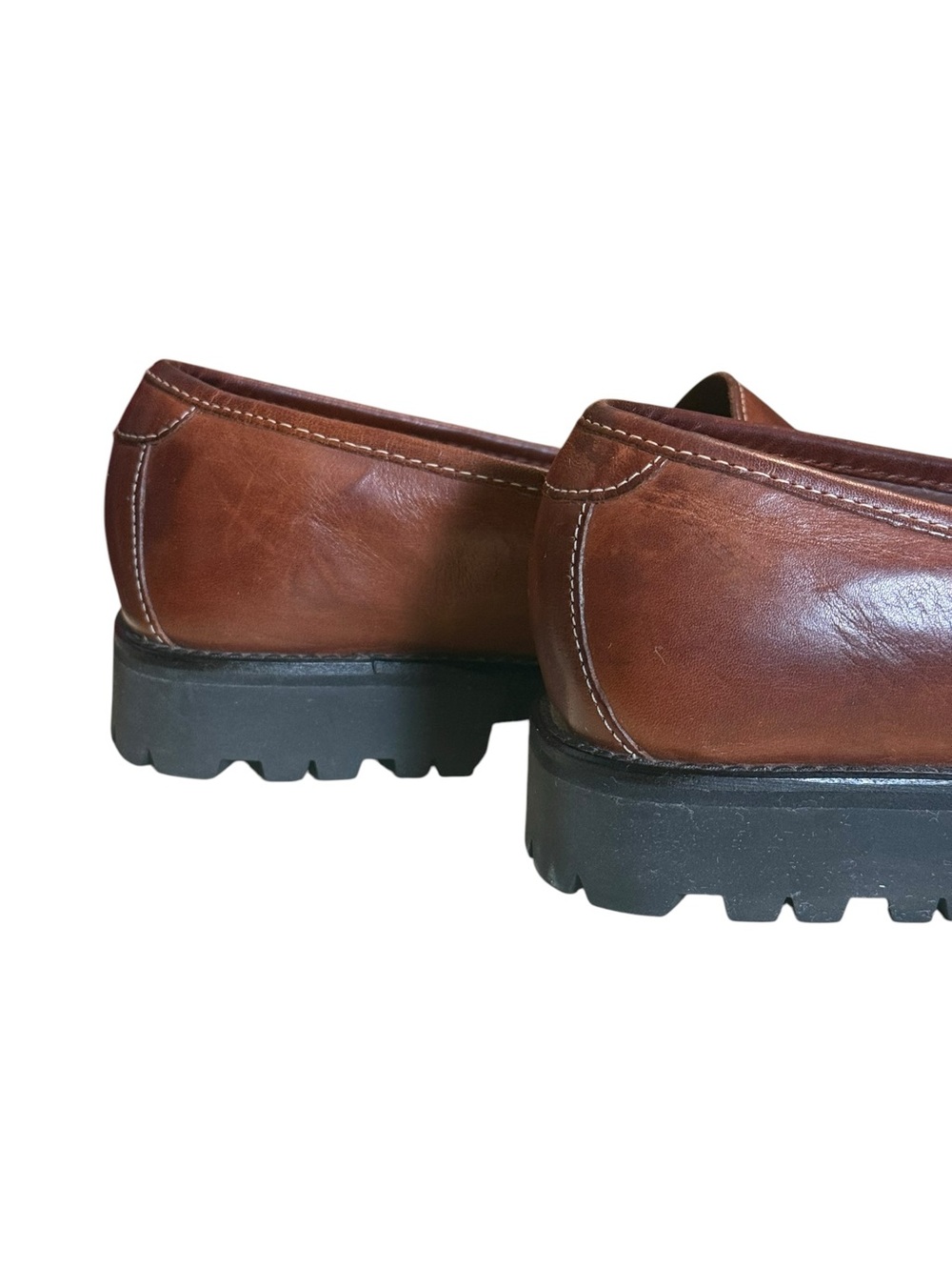 Cole Haan Brown Lug Sole Bit Leather Loafers Size 8B - Picture 9 of 10